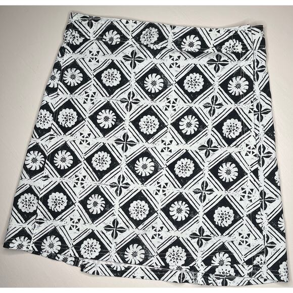 Ripskirt Hawaii Fijian Tapa white and black wrap skirt adjustable pocket S - Picture 1 of 13